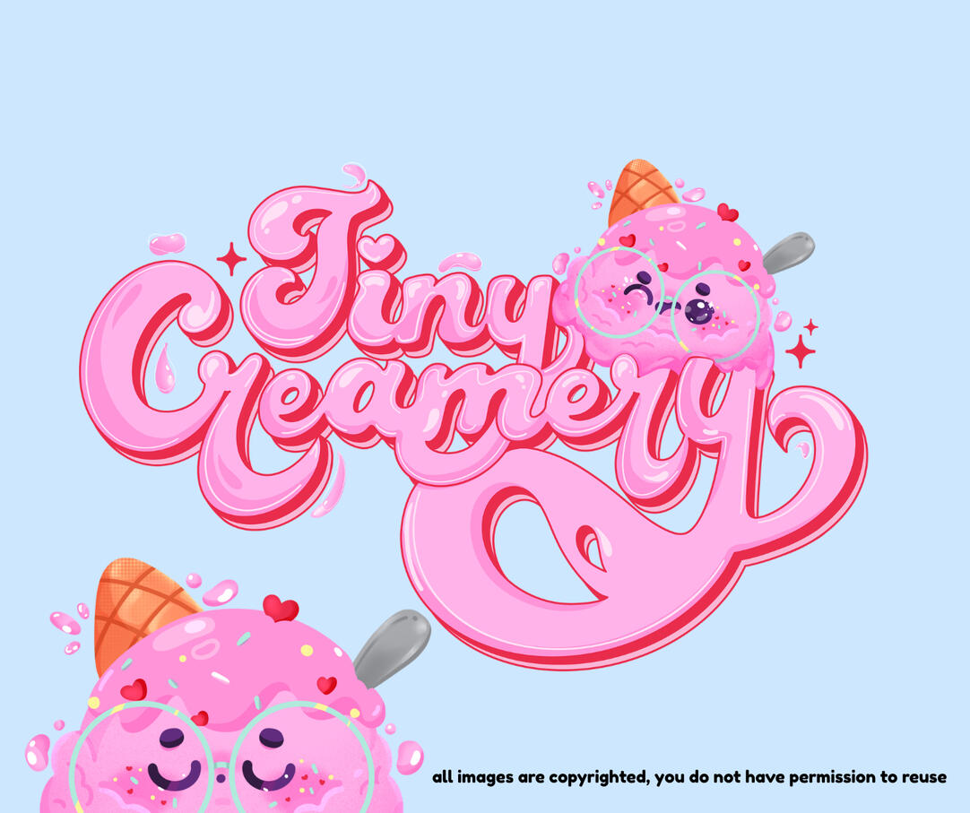 Character Logo Design | Tiny Creamery